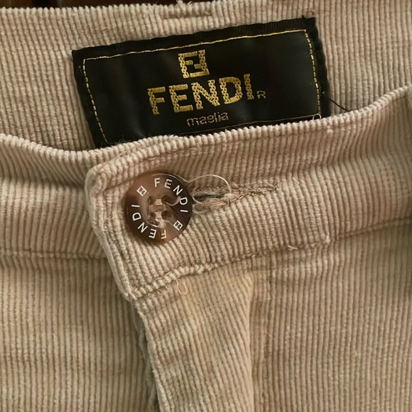 VINTAGE FENDI CORDUROY LIGHT BEIGE, SZ 1-2. Good preowned condition. - Picture 6 of 11